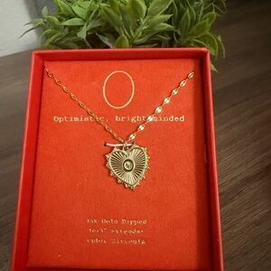 A New Day Gold Heart Necklace